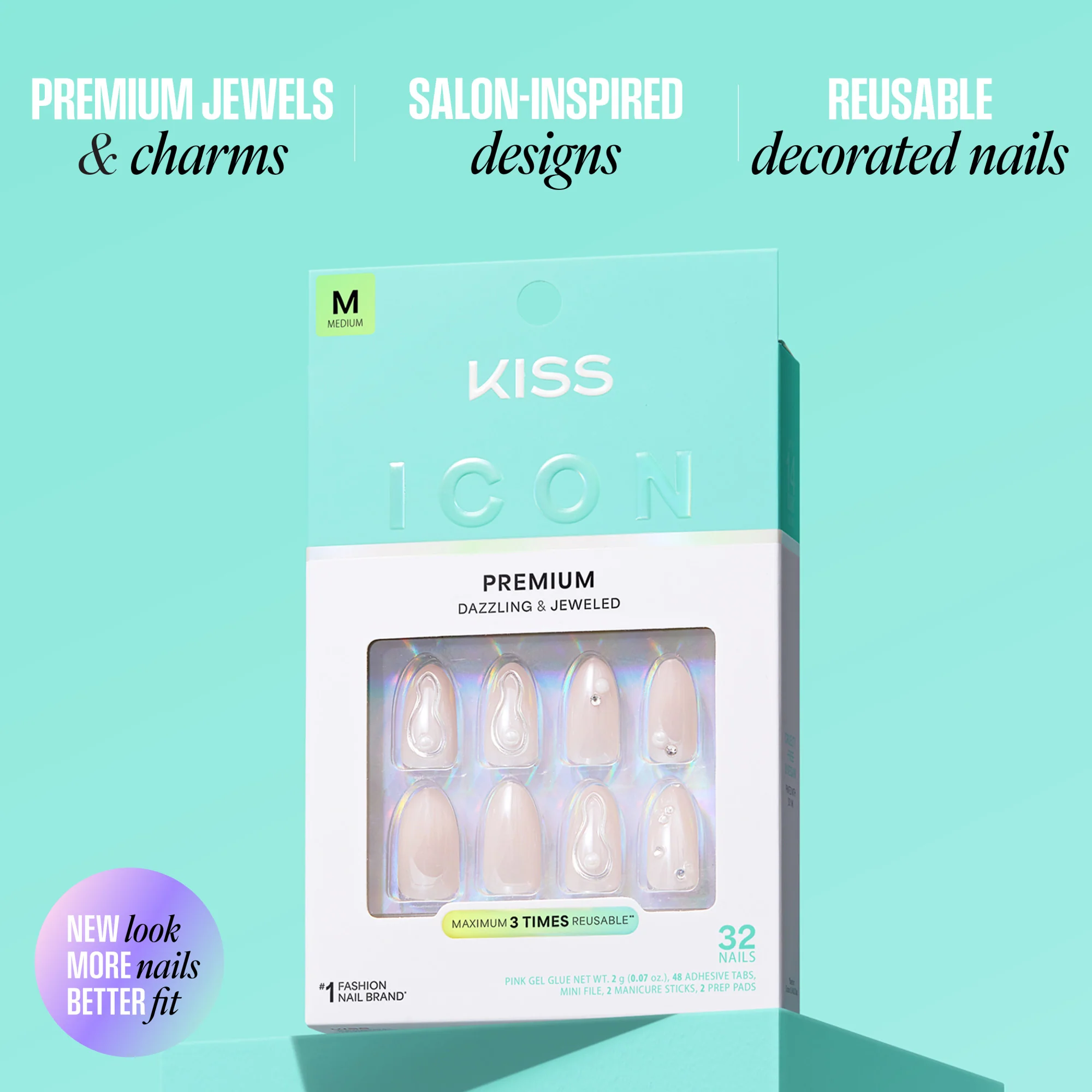 KISS ICON Press On Glue Nails - Remarkable - Image 12