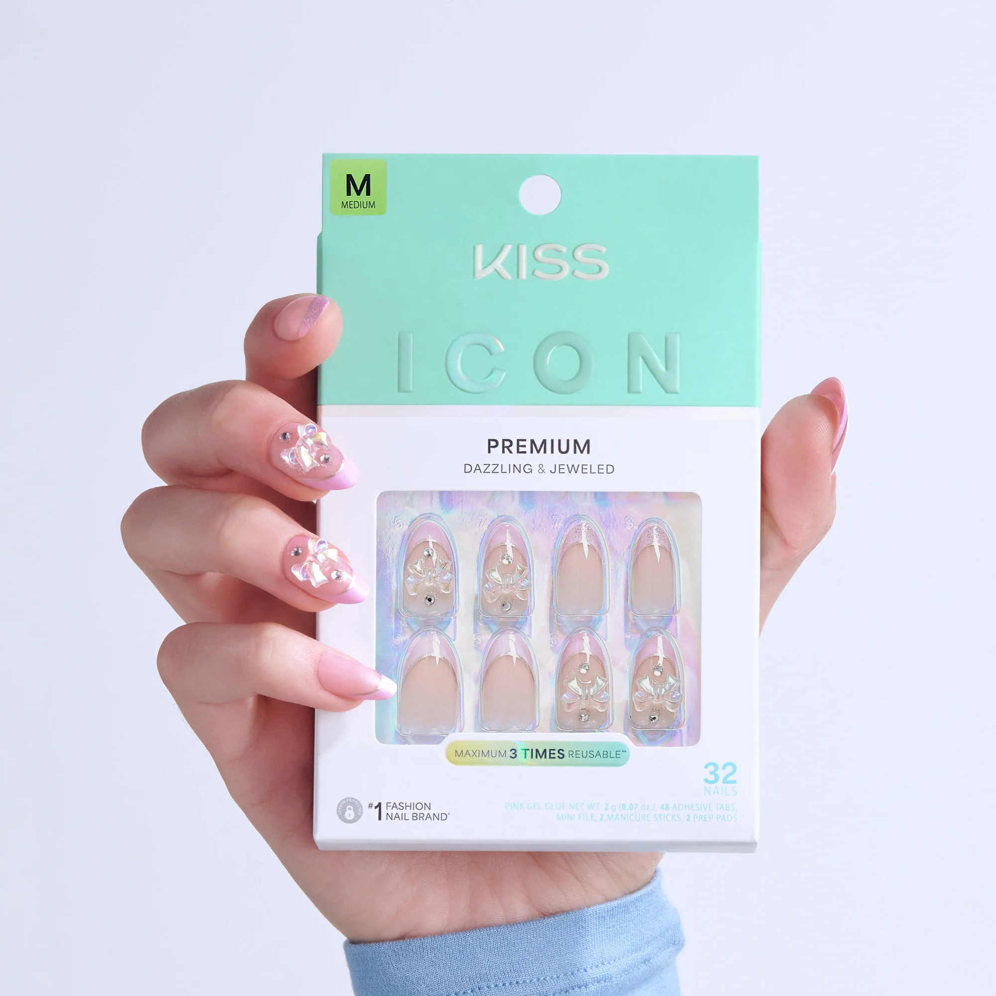 KISS ICON Press On Glue Nails - Vibrant - Image 2