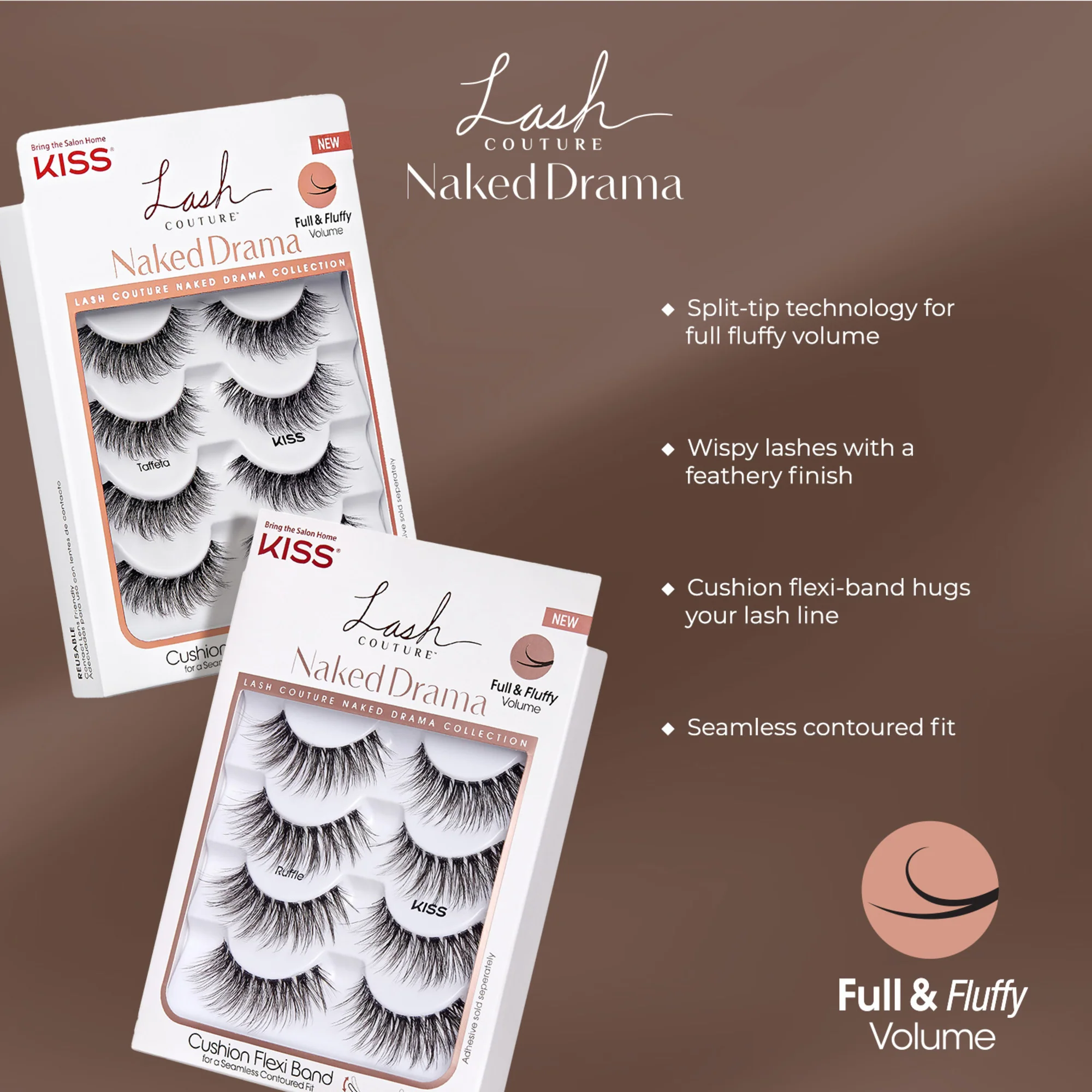 KISS Lash Couture Naked Drama False Eyelashes Multipack - Ruffle - Image 7