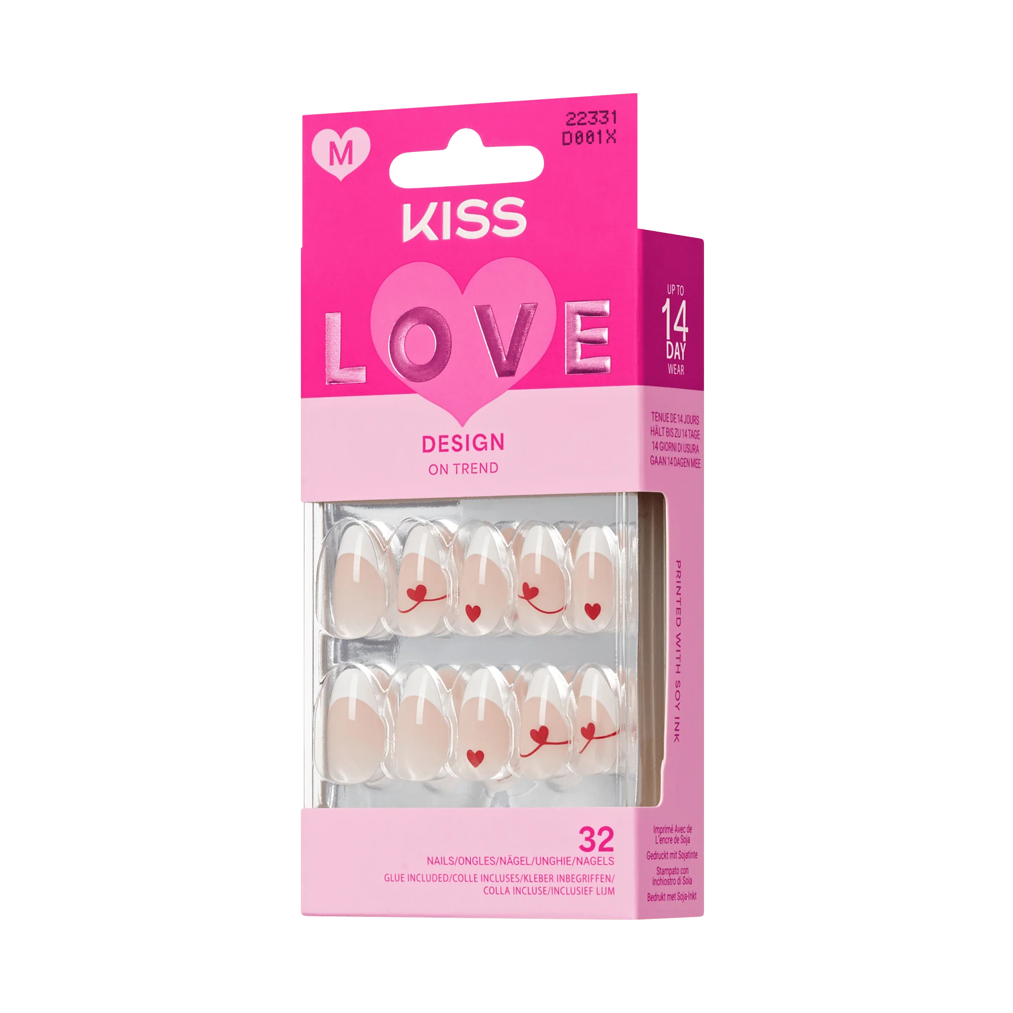 KISS LOVE Design Press On Glue Nails - Cupid's Canvas - Image 9