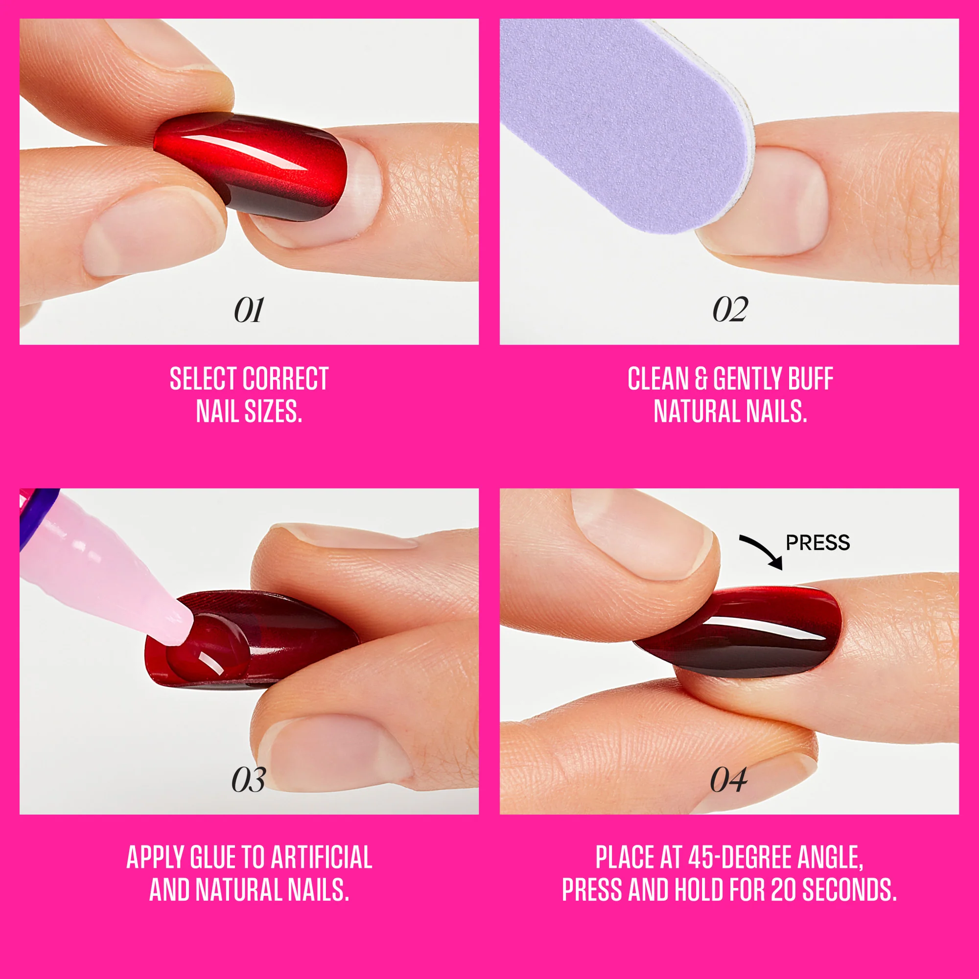 KISS LOVE Design Press On Glue Nails - Cupid's Canvas - Image 11