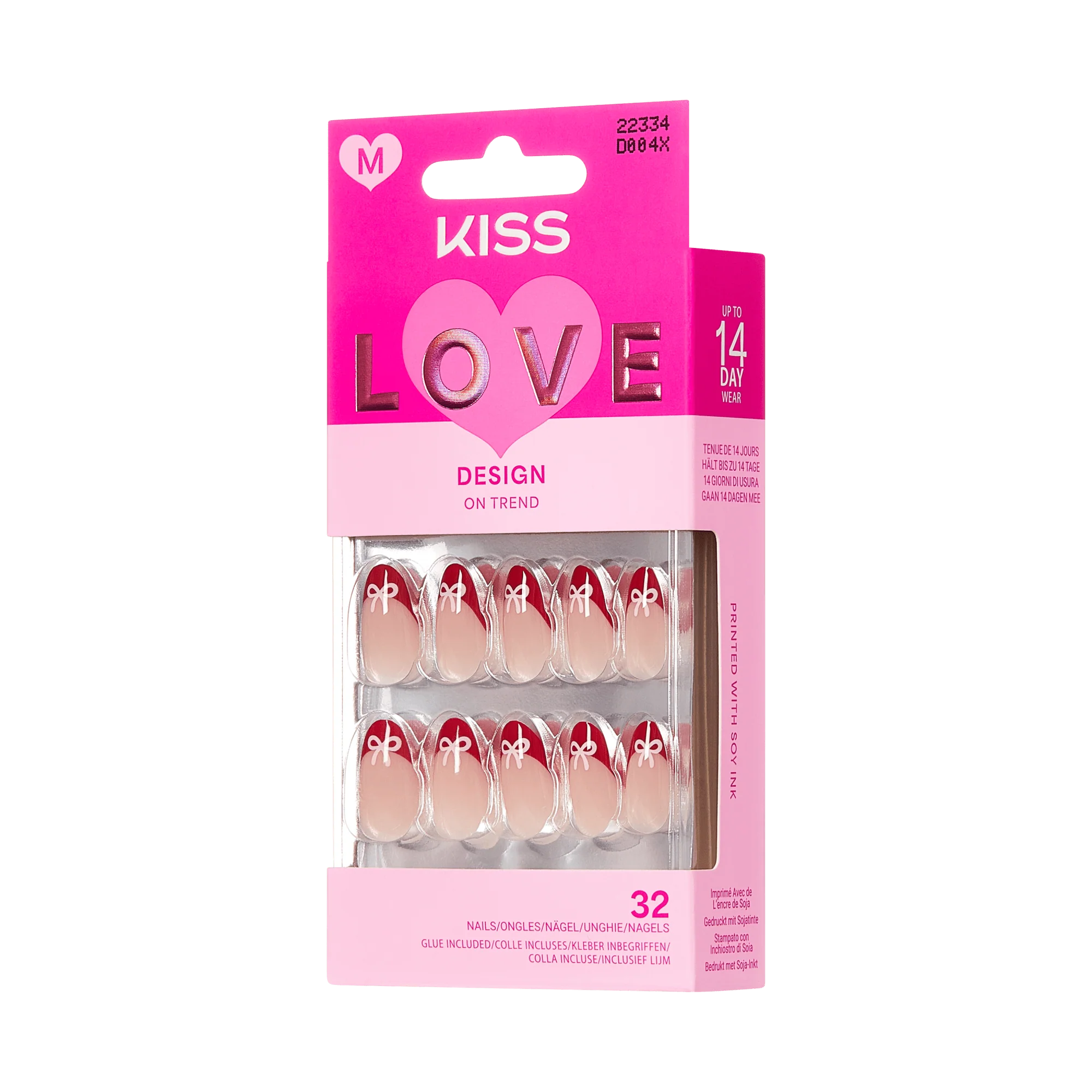 KISS LOVE Design Press On Glue Nails - Falling for Forever - Image 8