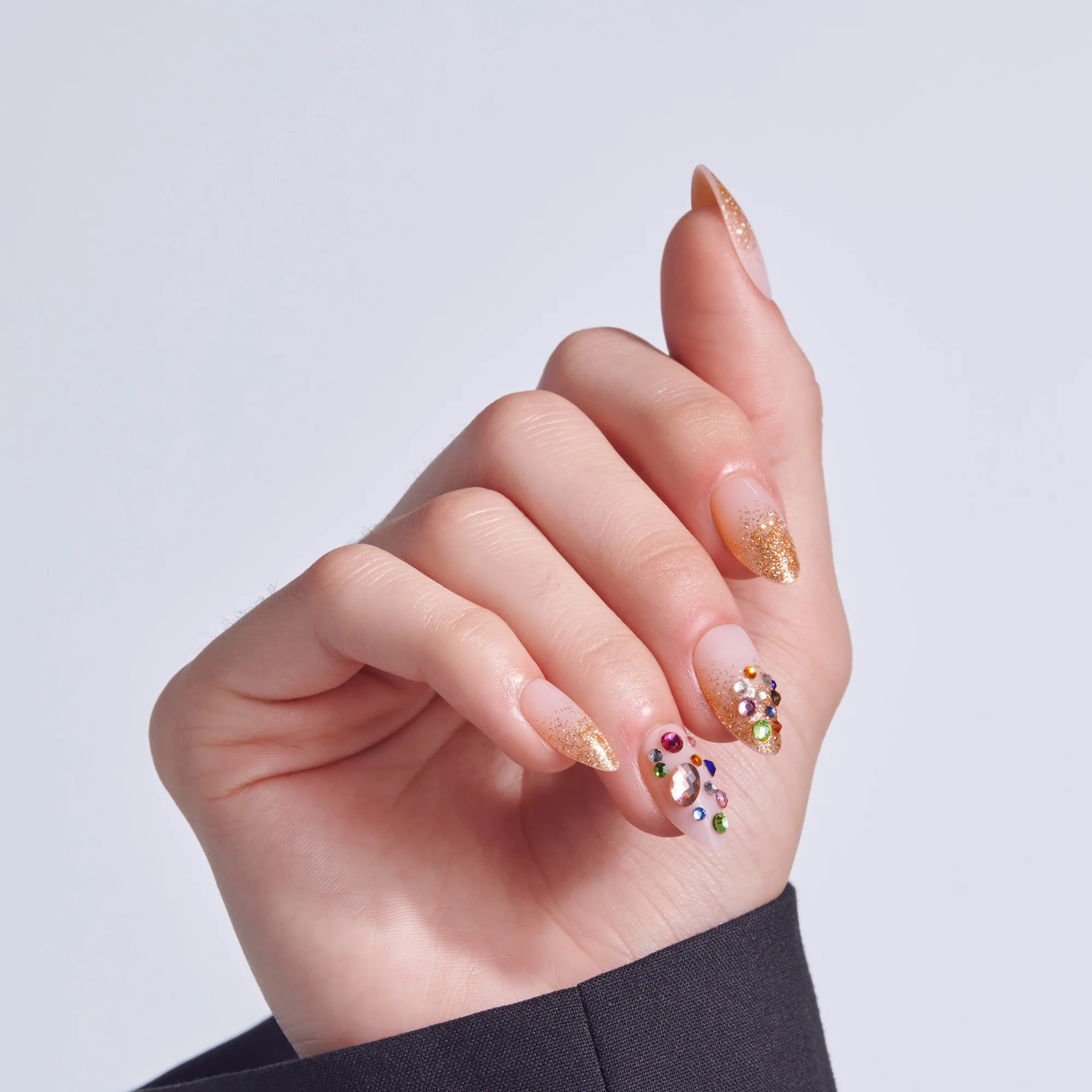 KISS LUXE Press On Glue Nails - Golden Field