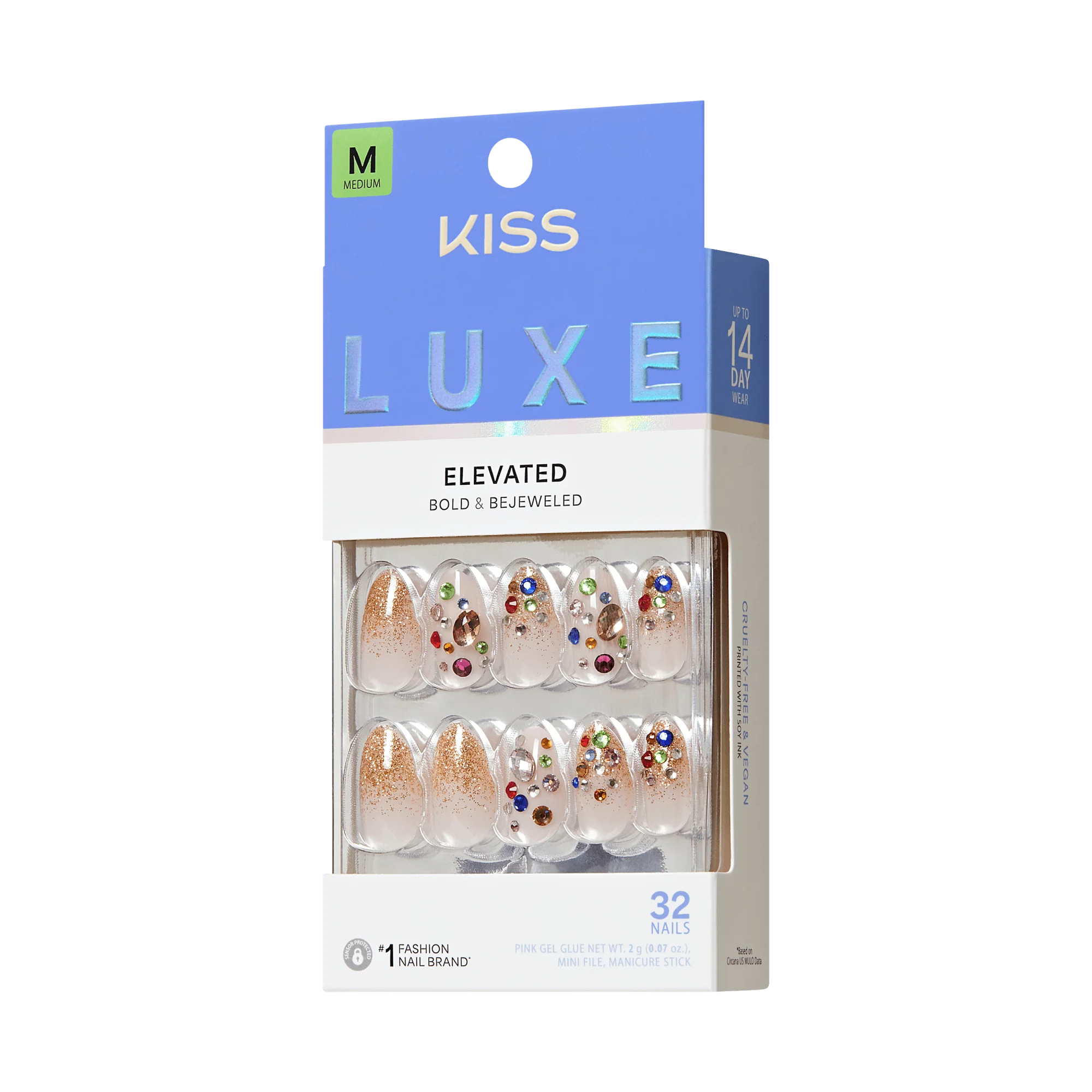 KISS LUXE Press On Glue Nails - Golden Field - Image 8