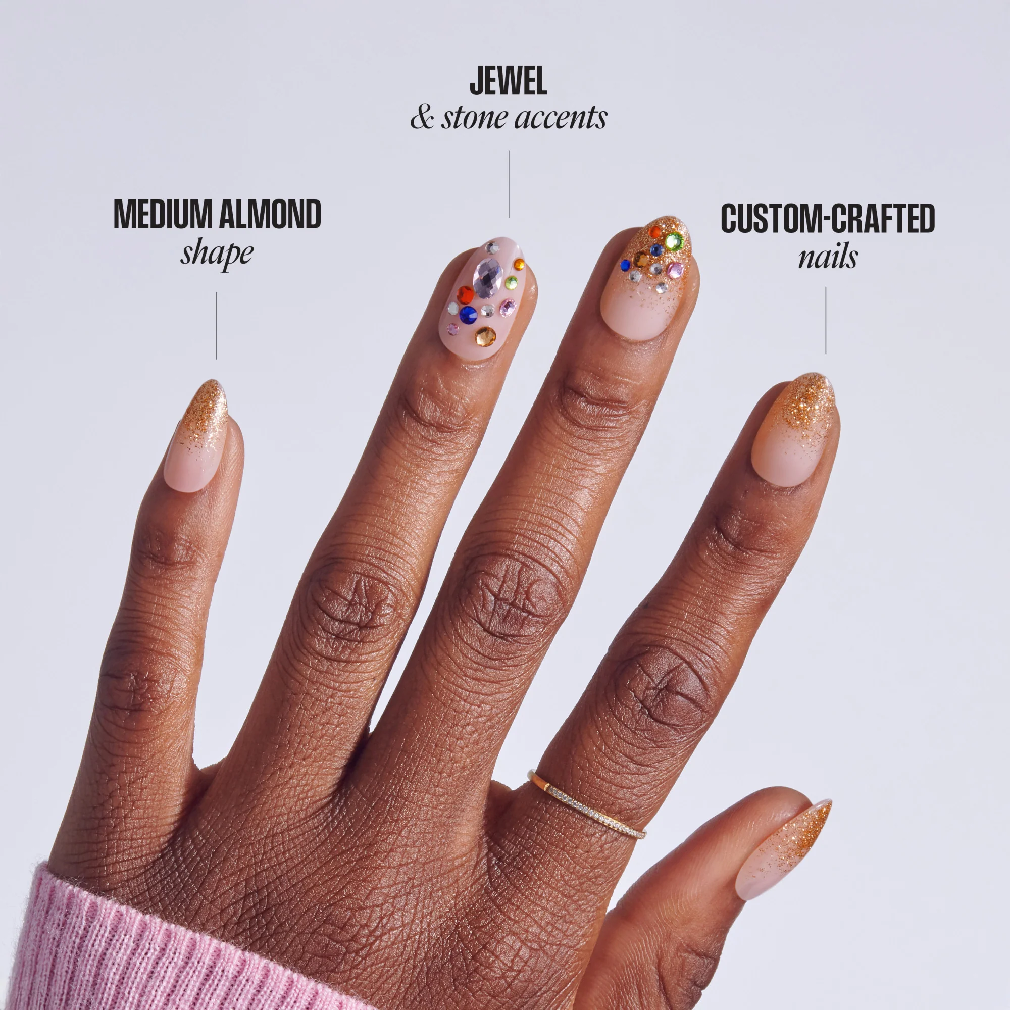 KISS LUXE Press On Glue Nails - Golden Field - Image 9