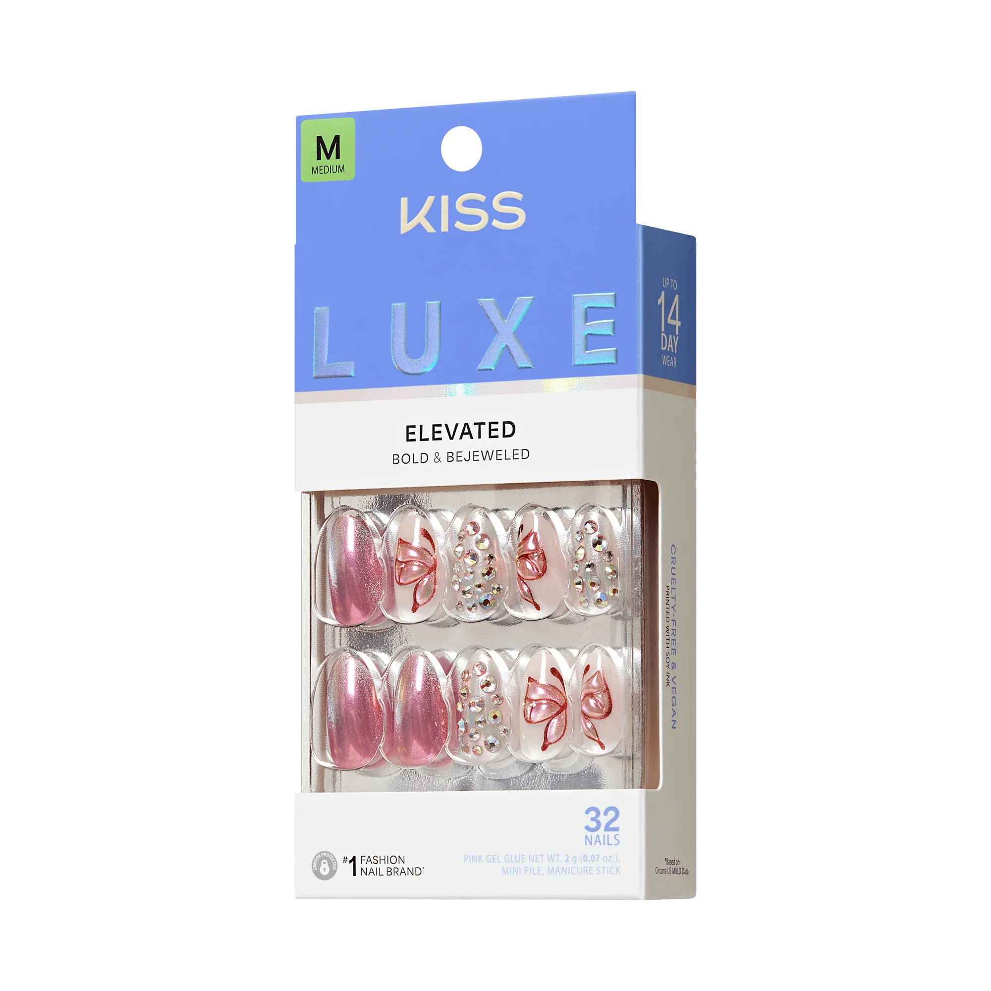 KISS LUXE Press On Glue Nails - Rose Knot - Image 8