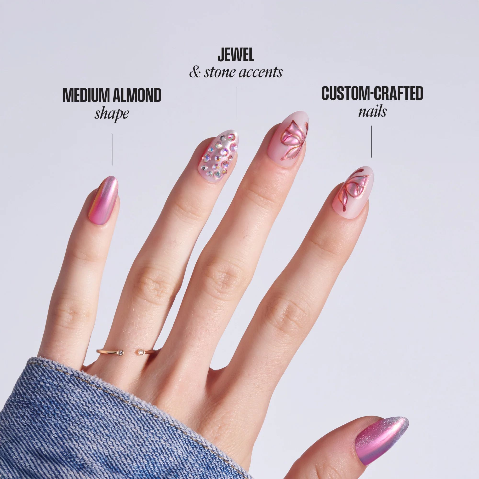 KISS LUXE Press On Glue Nails - Rose Knot - Image 9