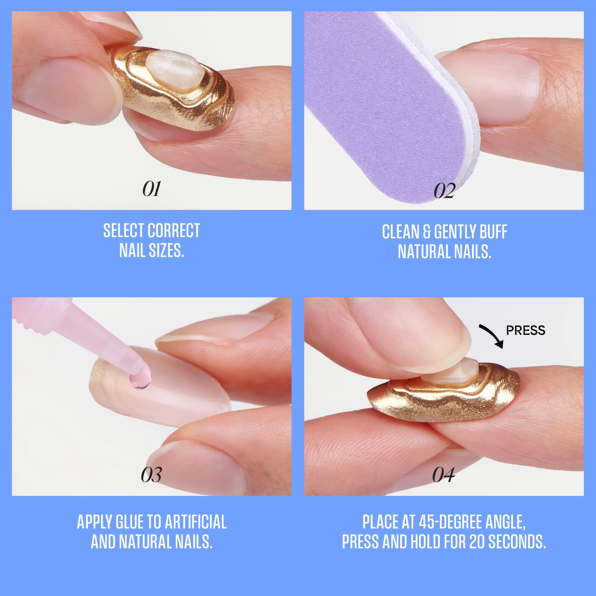 KISS LUXE Press On Glue Nails - Rose Knot - Image 10