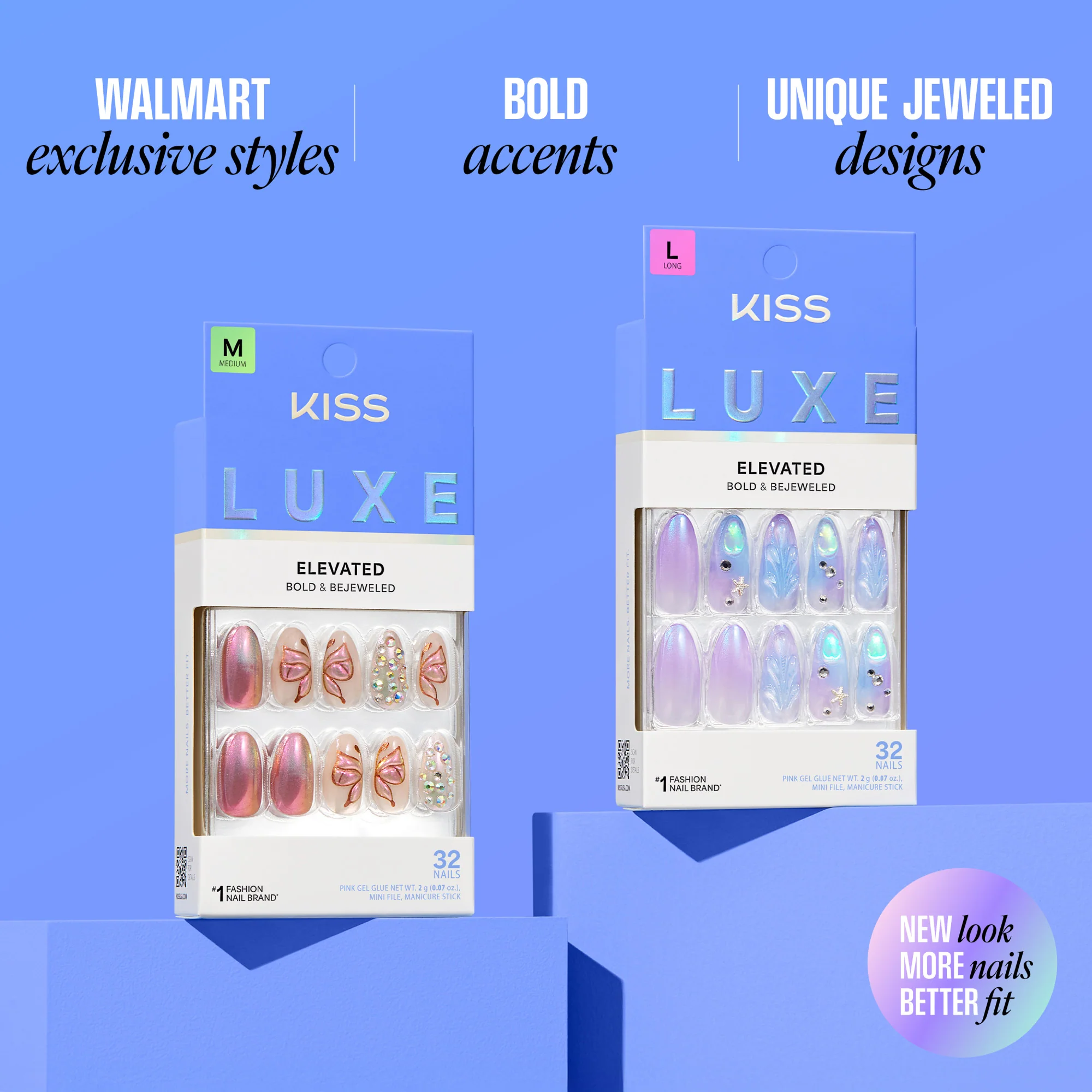 KISS LUXE Press On Glue Nails - Rose Knot - Image 11