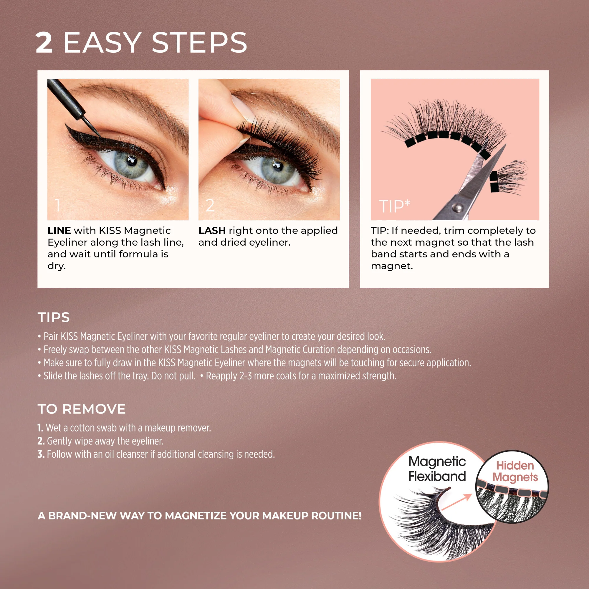 KISS Magnetic Eyeliner & Lashes - Tempt - Image 4