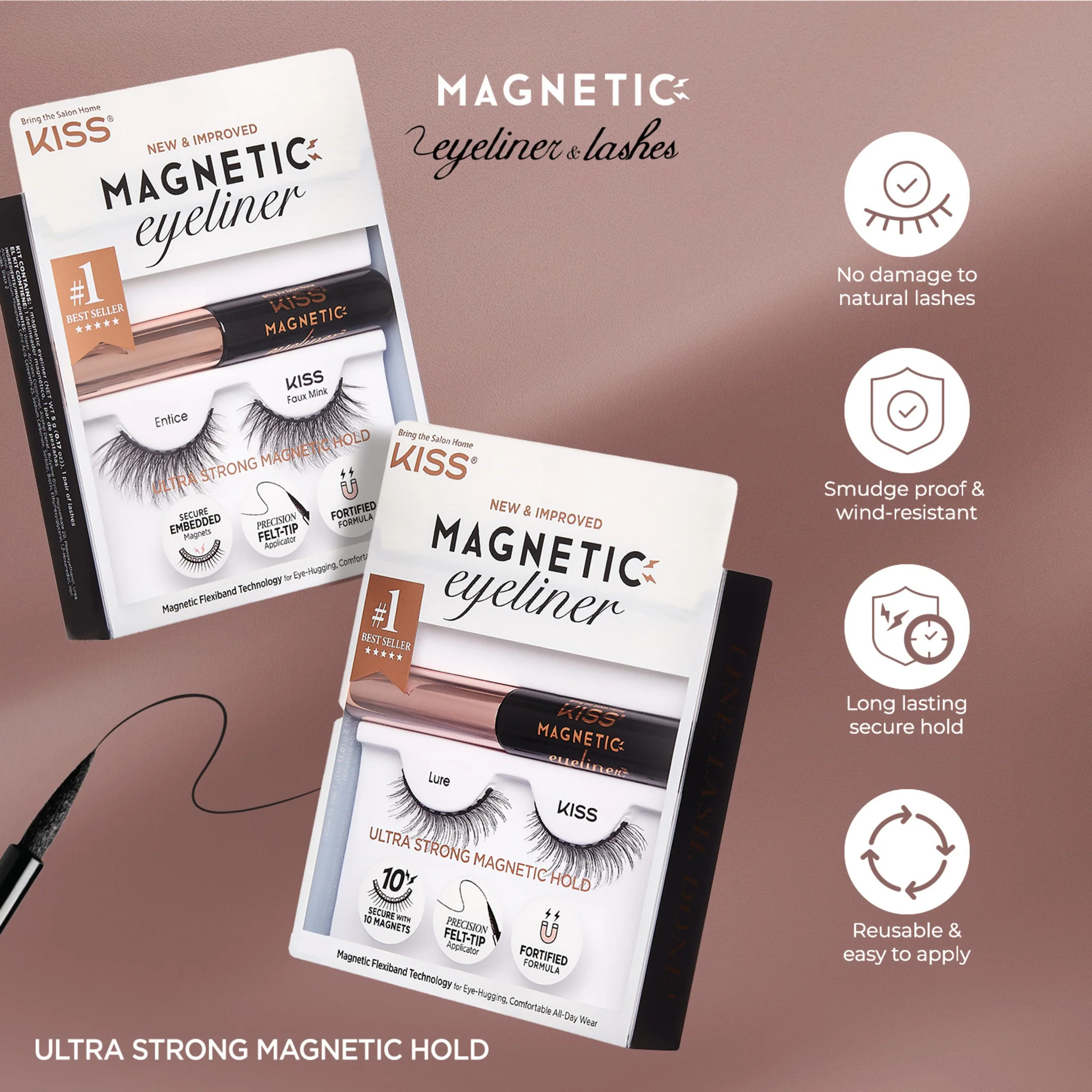 KISS Magnetic Eyeliner & Lashes - Tempt - Image 6