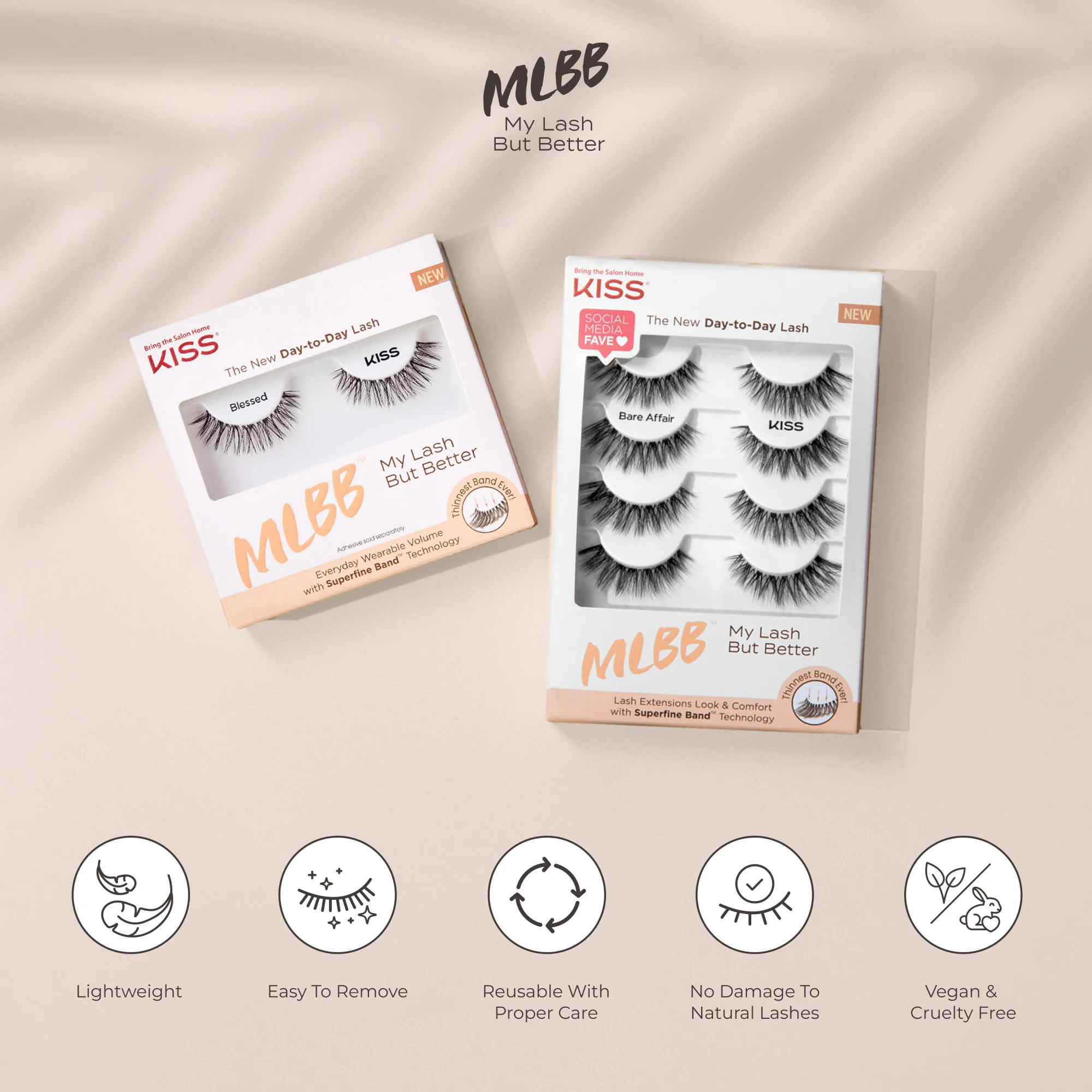 KISS My Lash But Better 4-Pair Multipack - Well Blended - Image 6