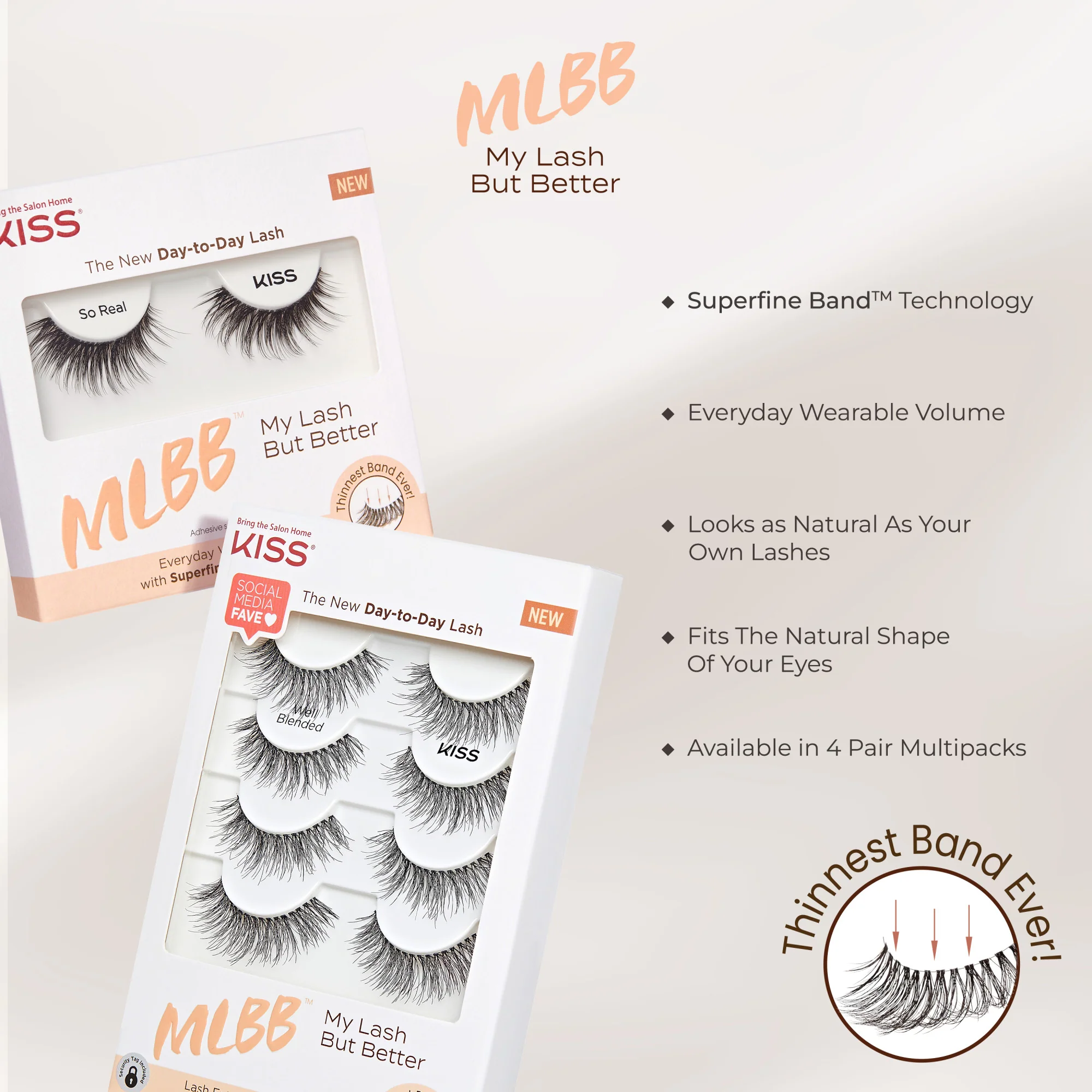 KISS My Lash But Better 4-Pair Multipack - Well Blended - Image 7