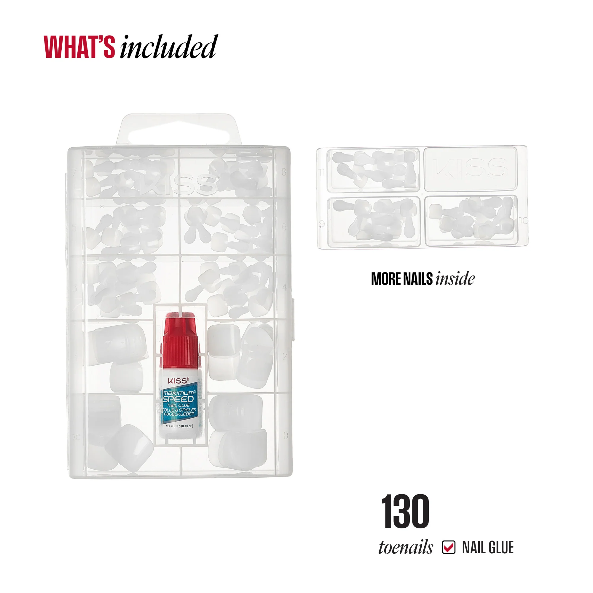 KISS Professional Full Cover Press On Toenails - Tippy Toes - Image 5