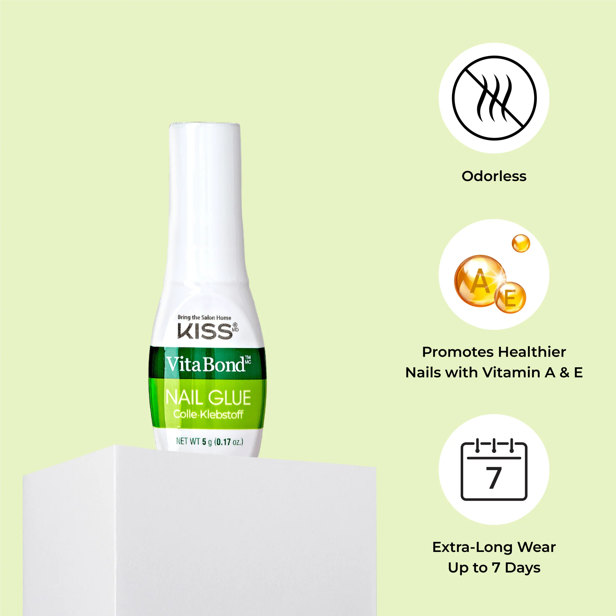 KISS VitaBond Brush-On Nail Glue - 5g (0.17 oz.) - Image 7
