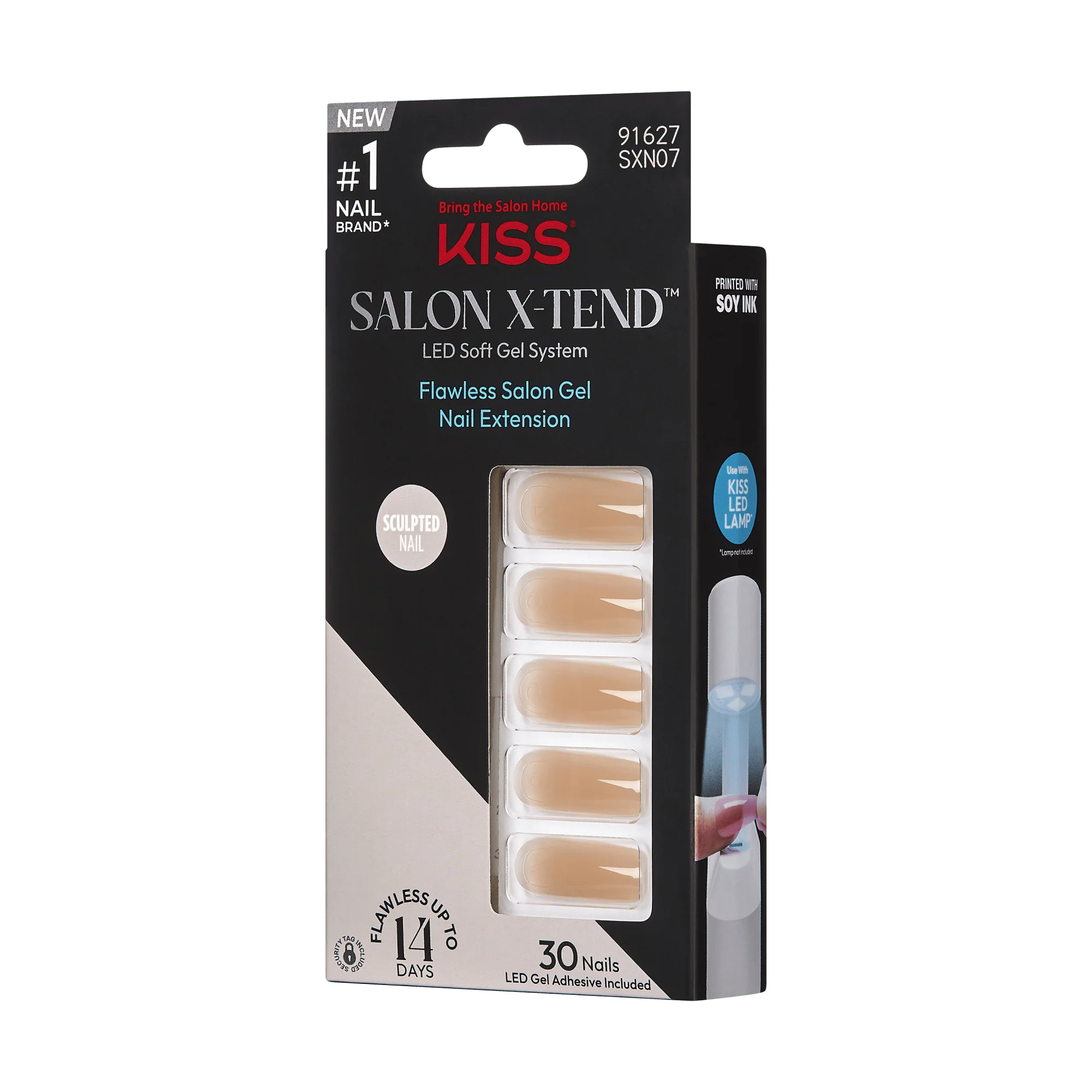 KISS Salon X-tend Color Press On Gel Nails - Green Apple - Image 2
