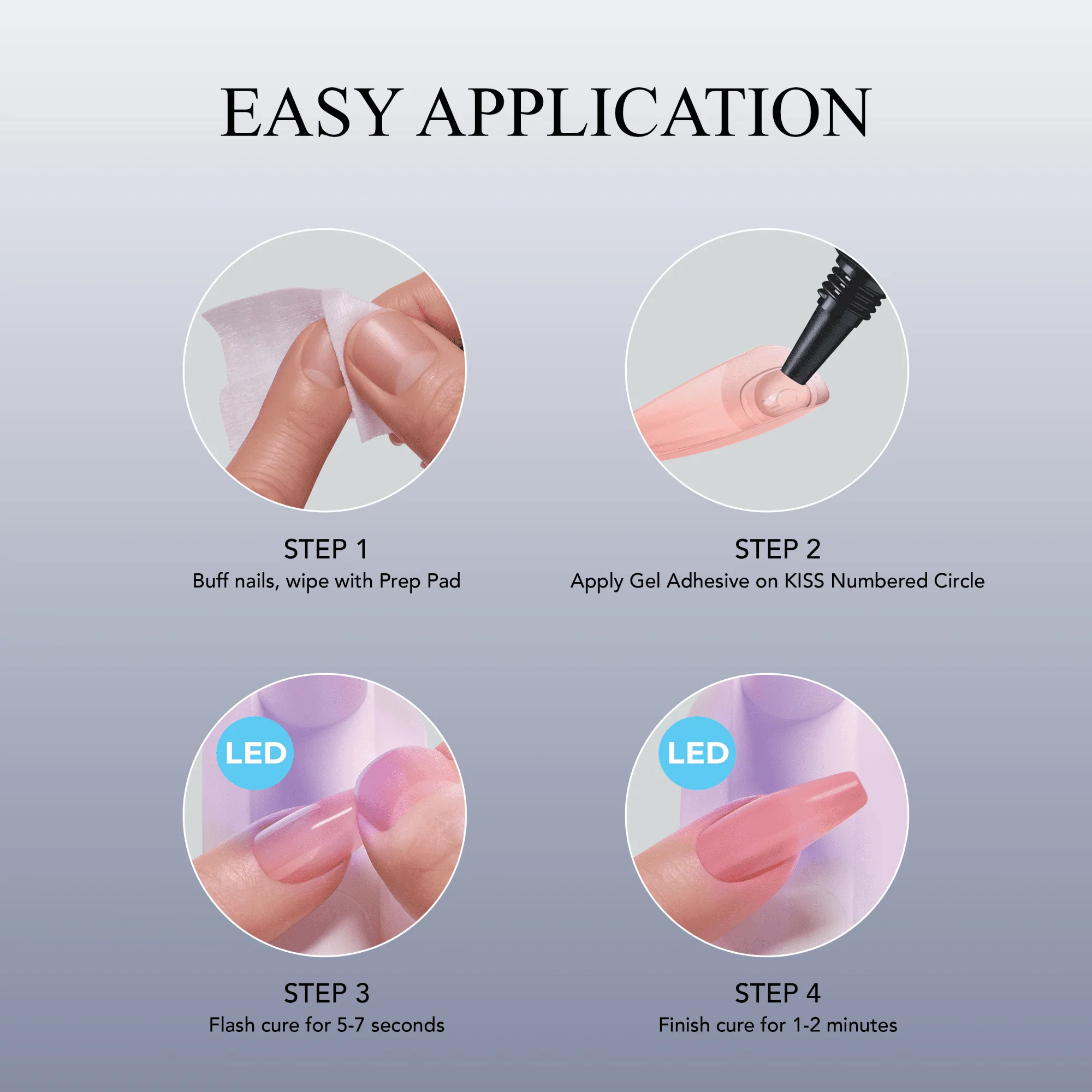 KISS Salon X-tend Color Press On Gel Nails - Keep It - Image 6