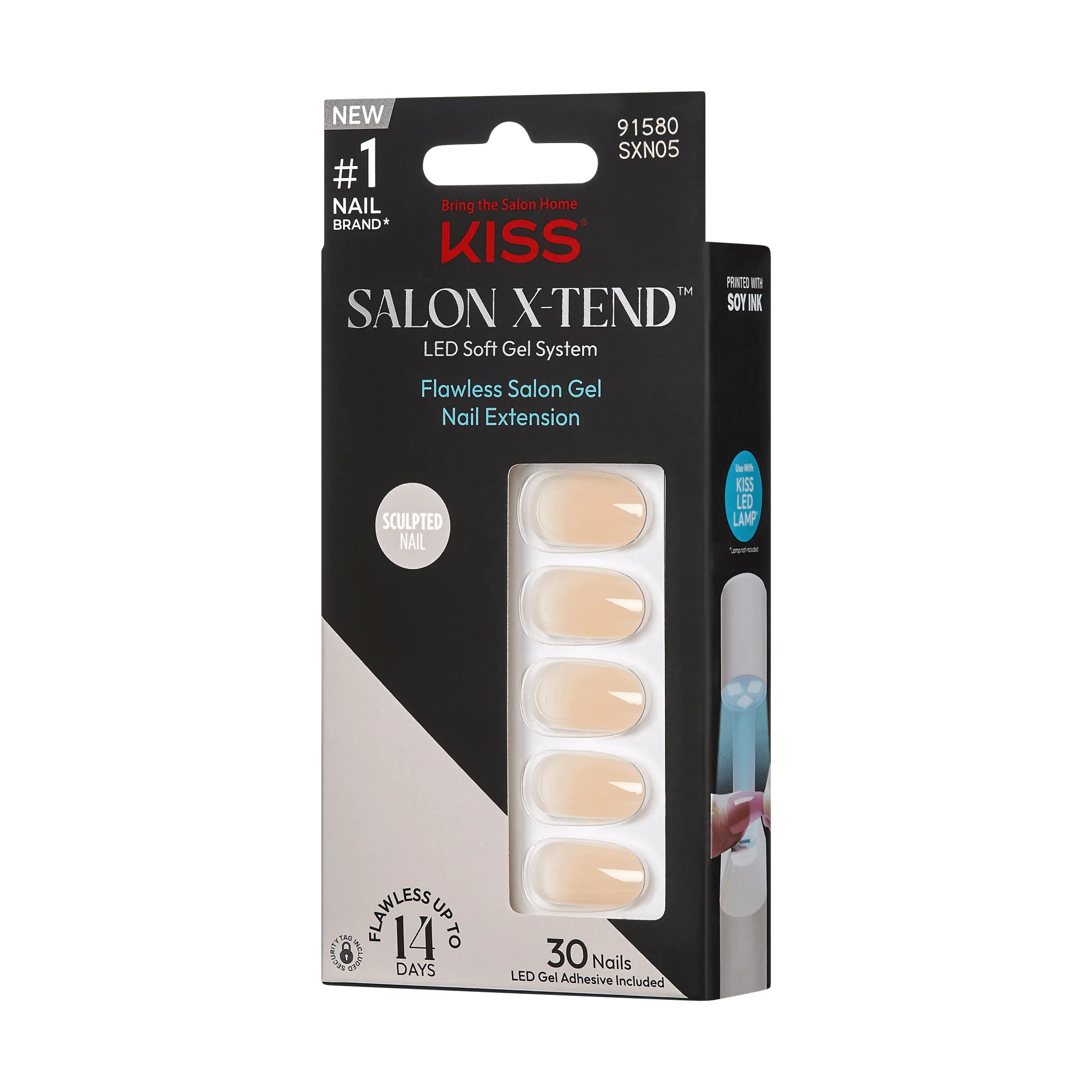 KISS Salon X-tend Color Press On Gel Nails - Moonlight - Image 2