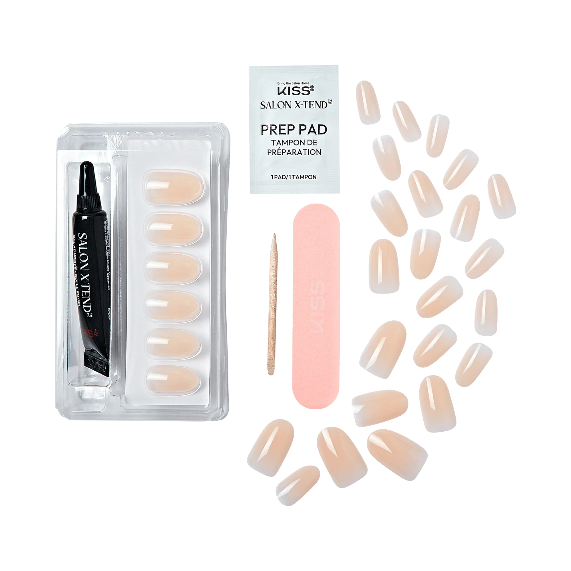 KISS Salon X-tend Color Press On Gel Nails - Moonlight - Image 4