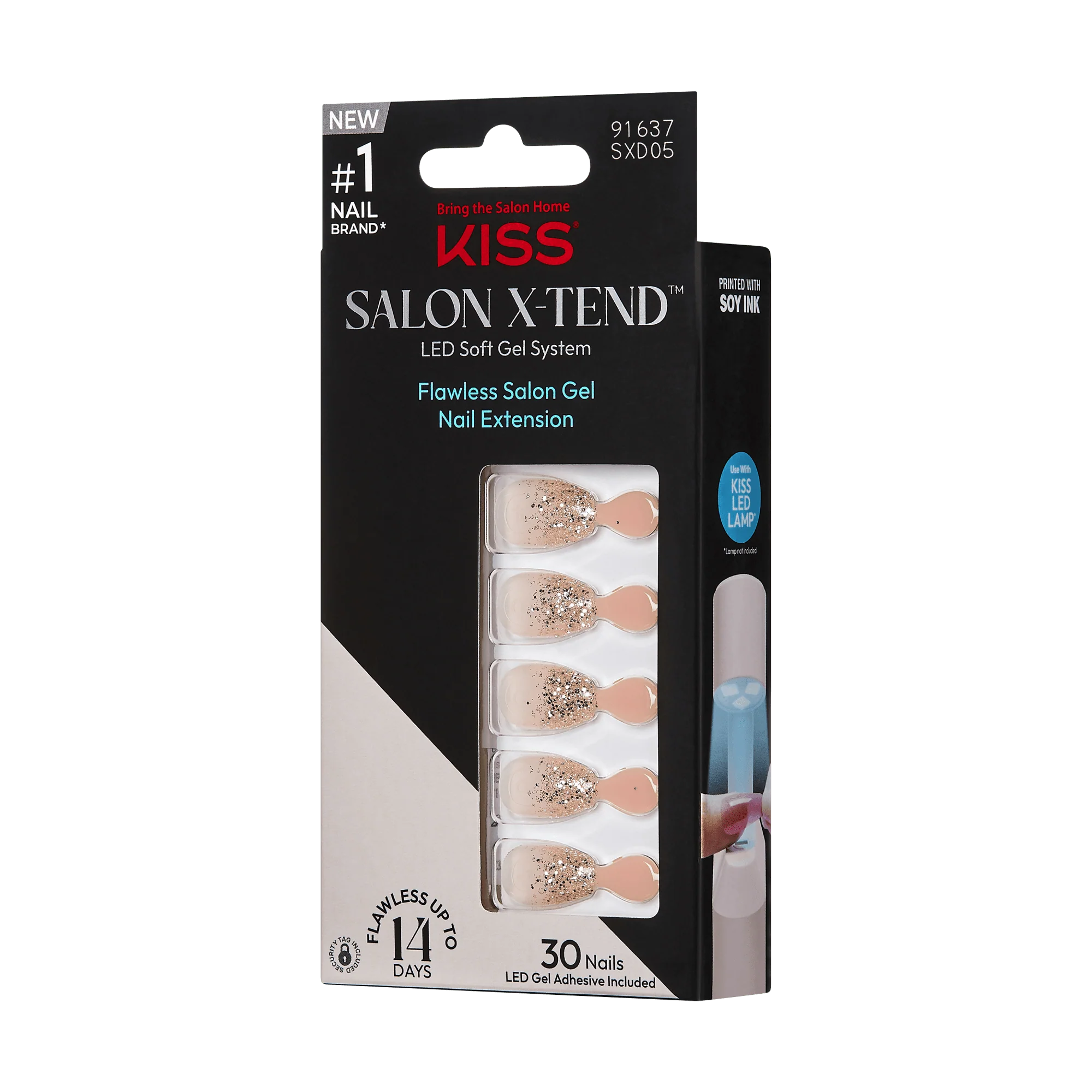 KISS Salon X-tend Design Press On Gel Nails - Satellite - Image 5