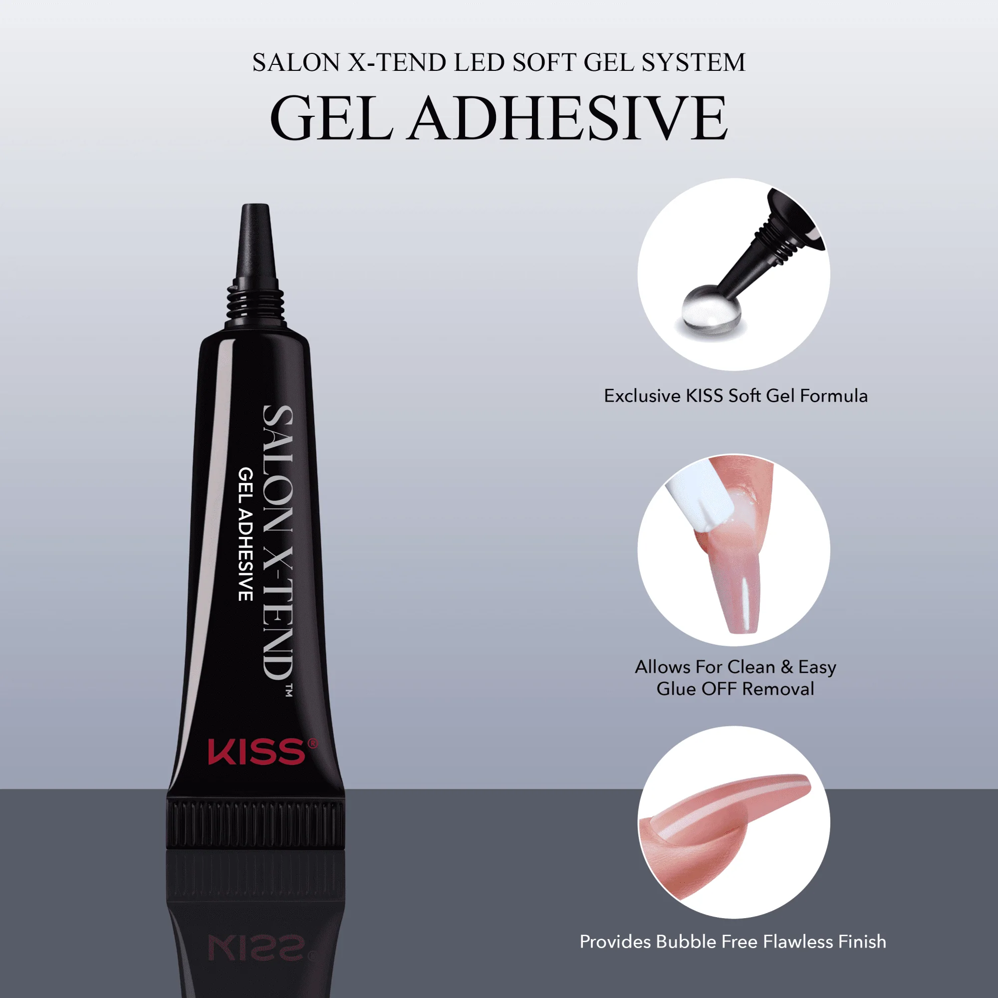 KISS Salon X-tend Design Press On Gel Nails - Satellite - Image 8