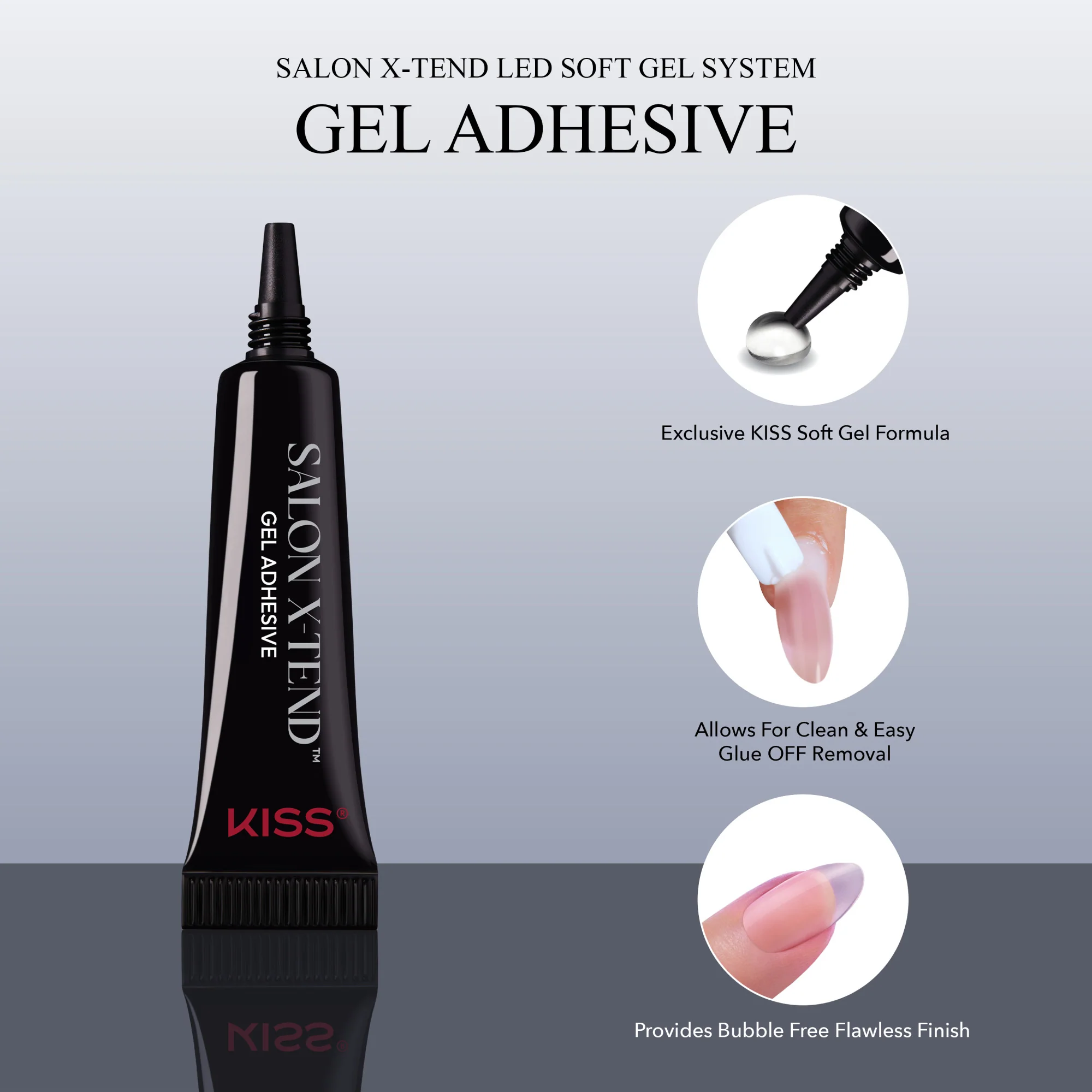 KISS Salon X-tend LED Soft Gel Starter Kit System - Clear - Image 9