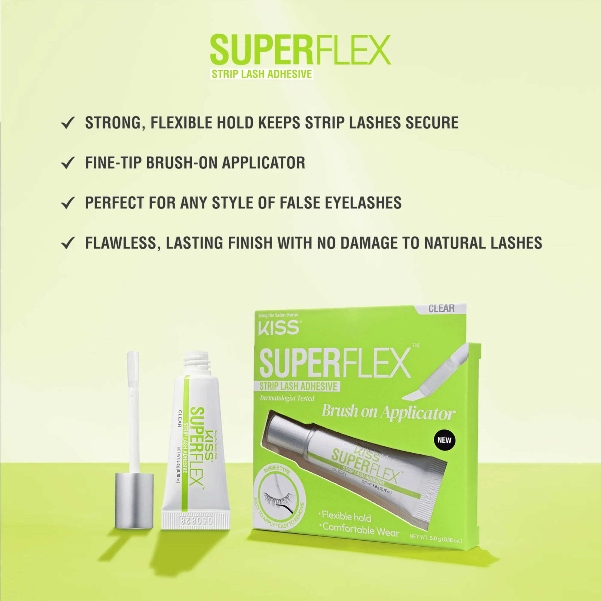 KISS Super Flex Latex Strip Lash Adhesive - Clear - Image 8