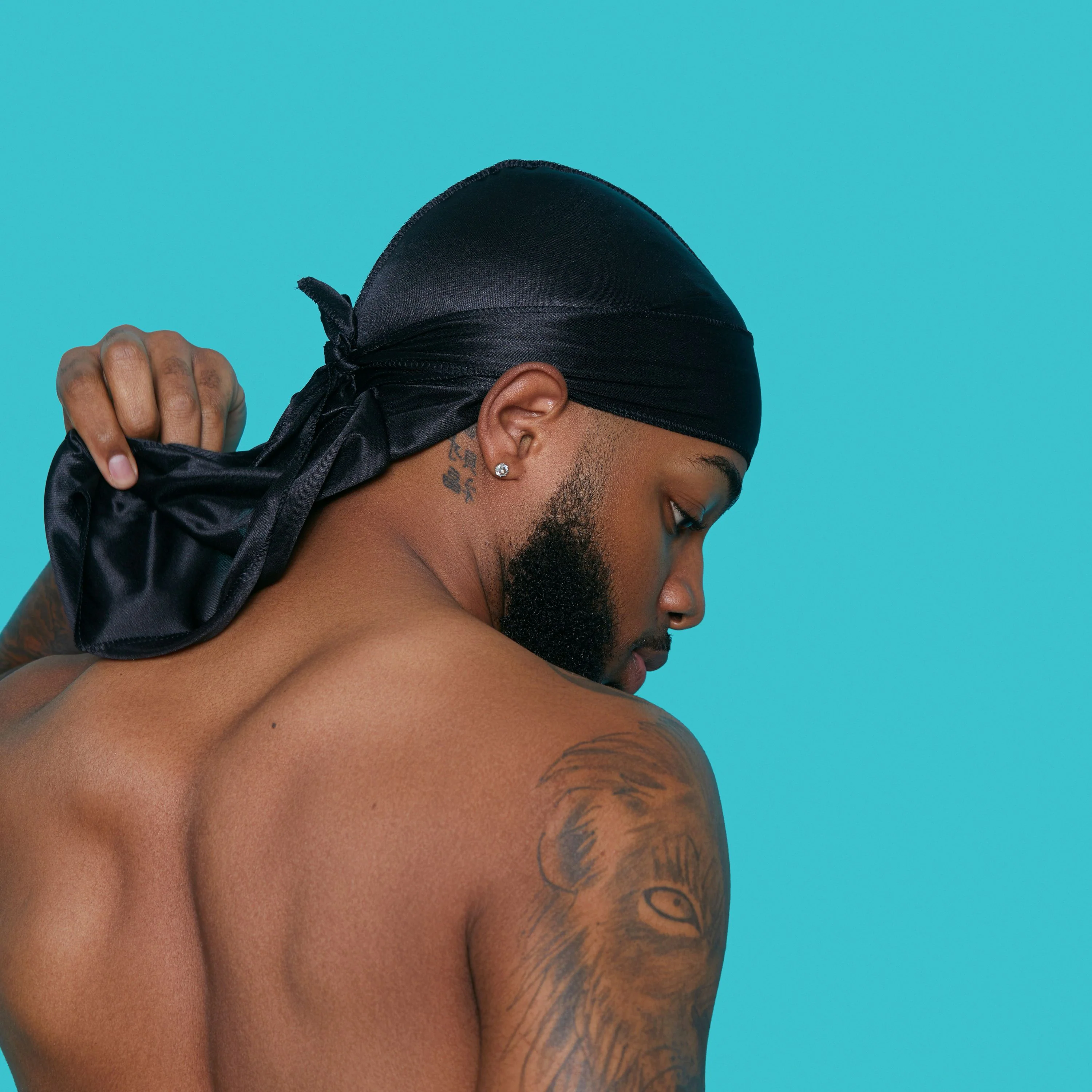 KISS Colors & Care Power Wave Silky Satin Durag - Black - Image 2