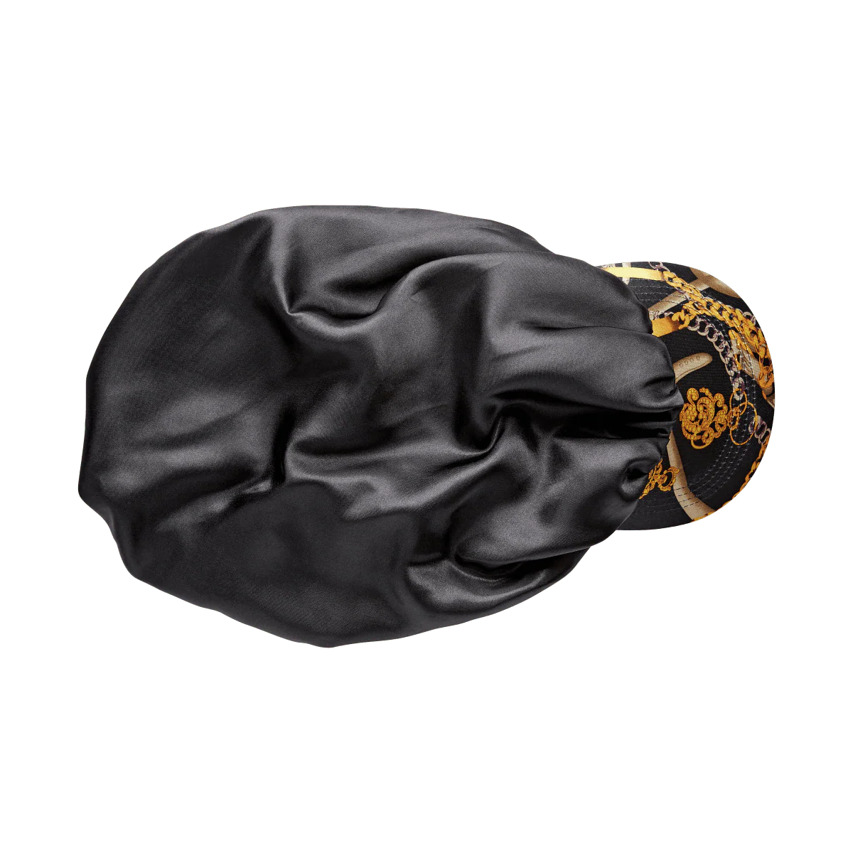 KISS Colors & Care Silky Satin Visor Bonnet Cap - XL Black - Image 2