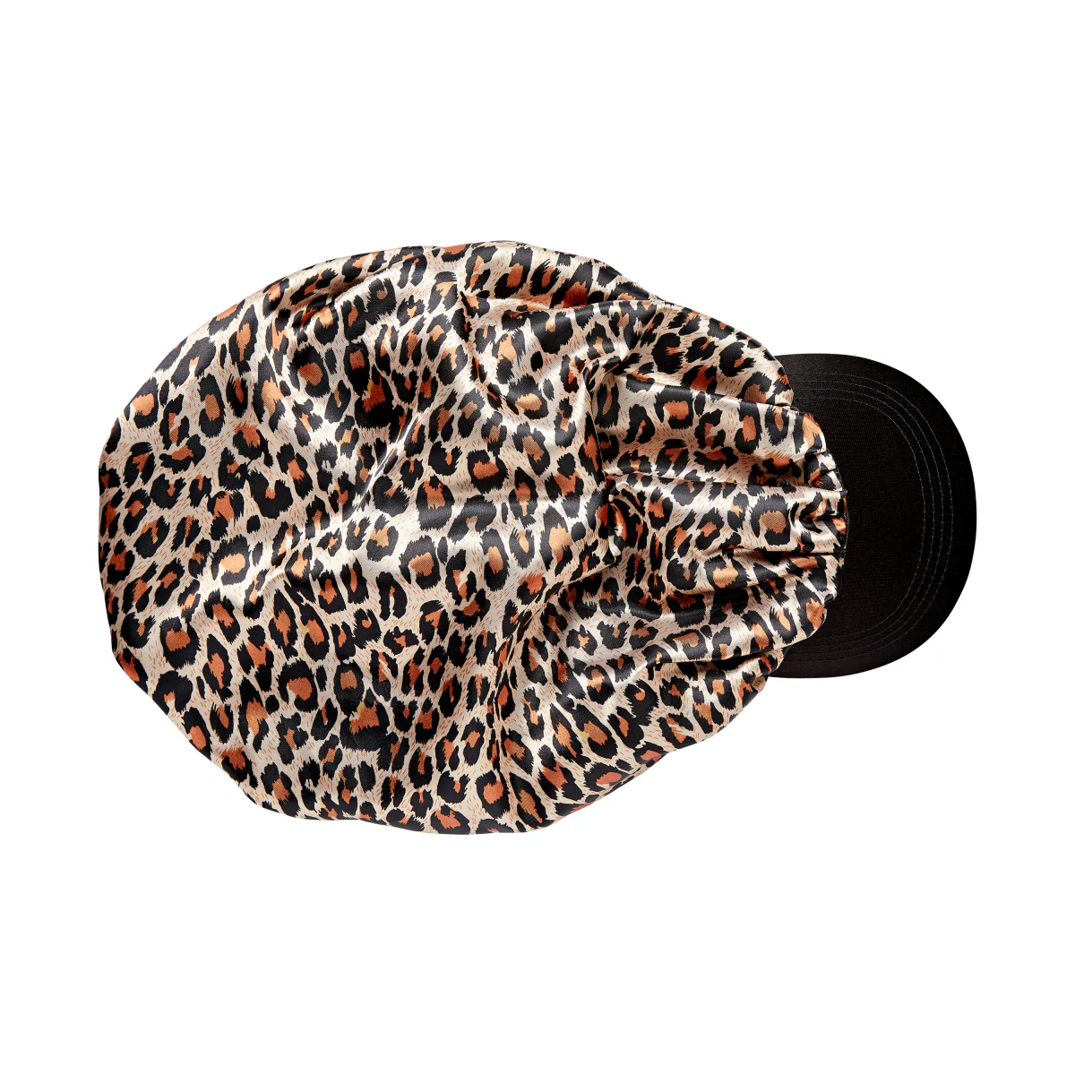 KISS Colors & Care Silky Satin Visor Bonnet Cap – XL Leopard - Image 4