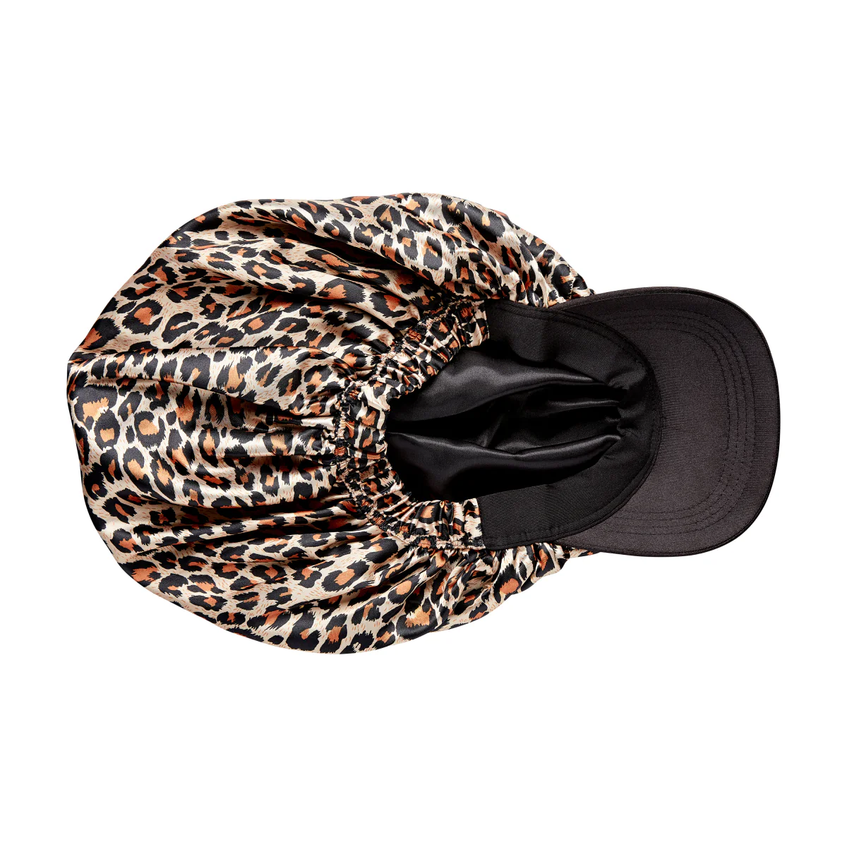 KISS Colors & Care Silky Satin Visor Bonnet Cap – XL Leopard - Image 5