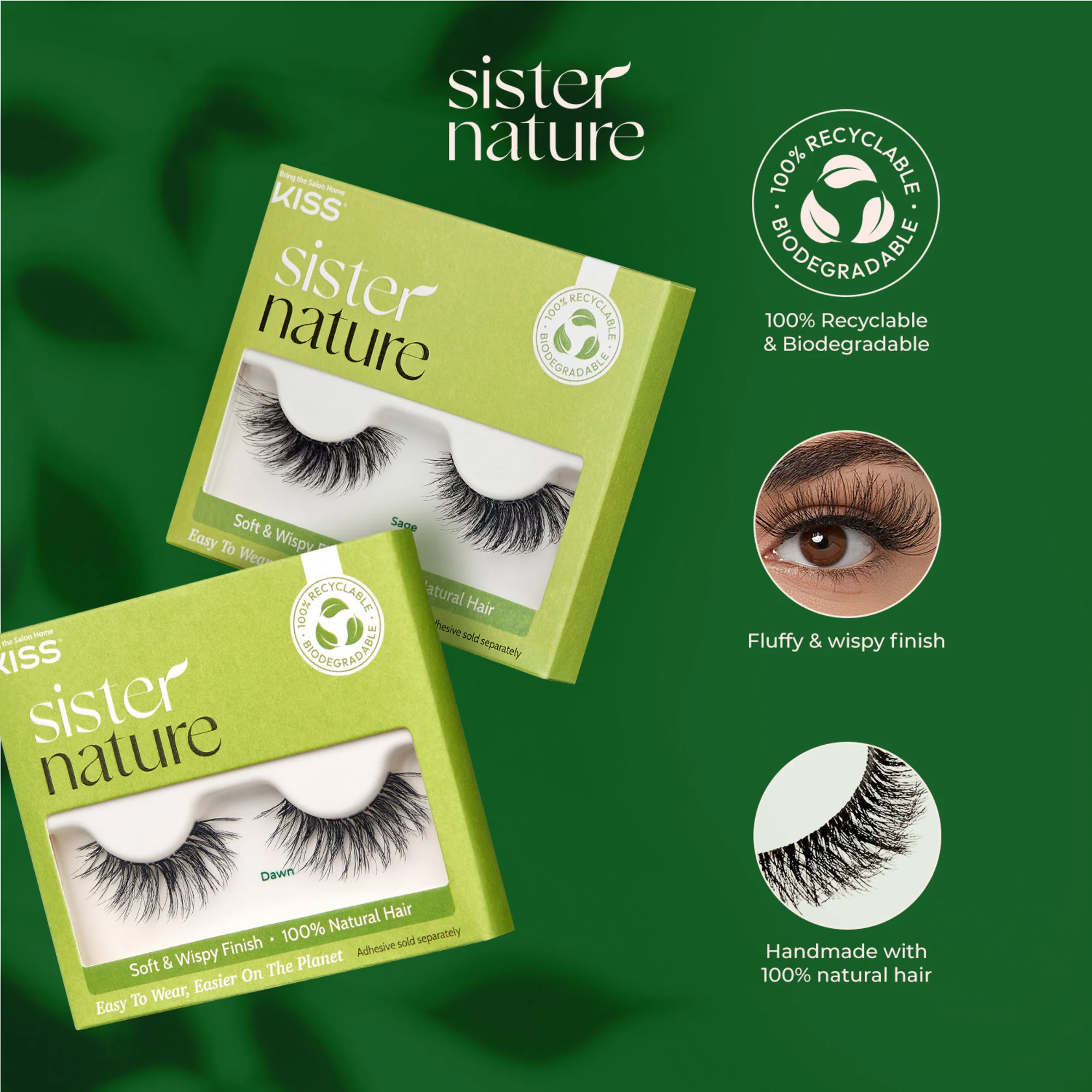 KISS Sister Nature False Eyelashes - Dawn - Image 6